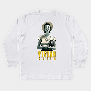 Capturing Life's Hidden Moments: The Street Photography of Vivian Maier Kids Long Sleeve T-Shirt